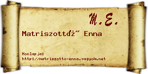 Matriszottó Enna névjegykártya